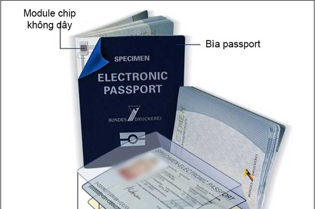 Bố cục mẫu hộ chiếu gắn chip